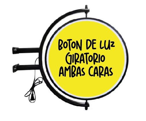 Boton de luz PERSONALIZADO / Doble vista / Giratorio