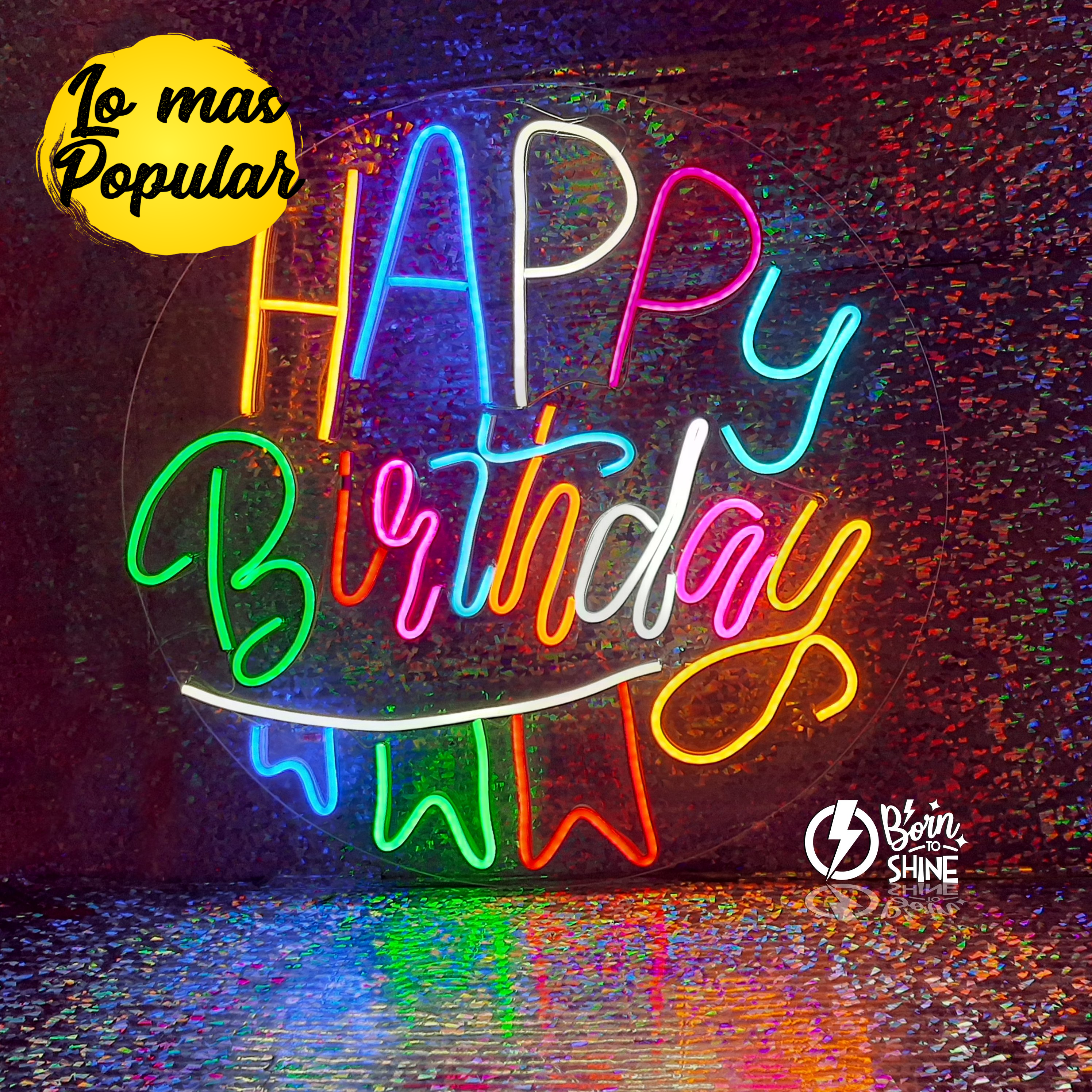 Neon happy birthday -  España